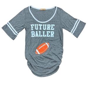 Ragdoll Maternity Future Baller Football Jersey Pregnancy Tee - Size S